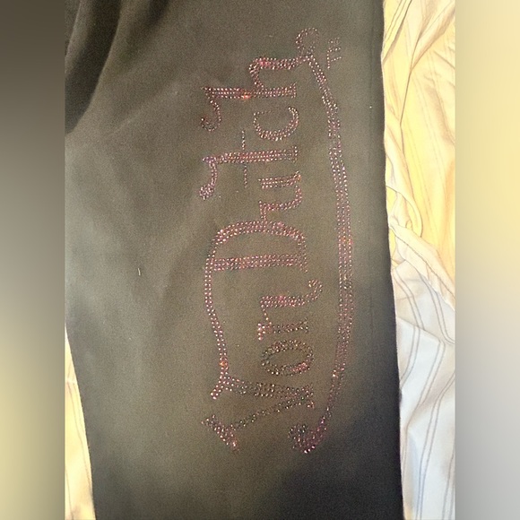 Von Dutch Black Sweatpants with Glitter Detail Size XL New - Picture 2 of 7
